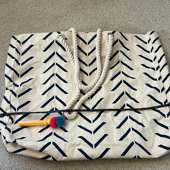 Ecolo canvas beach bag. 19.5” x 17” - Picture 4 of 8